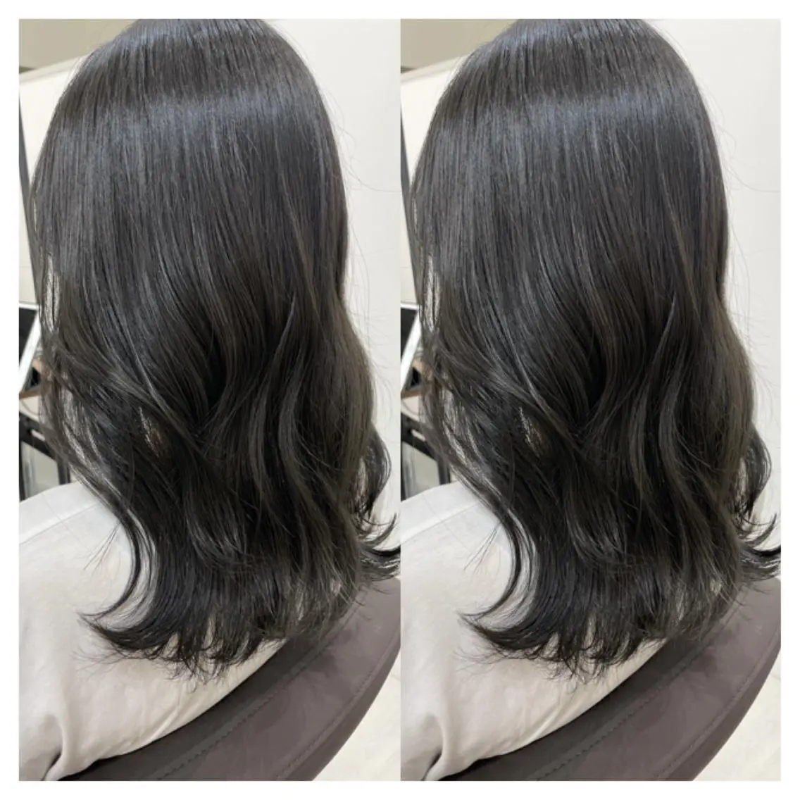 セミロング カラー カット ヘアカラー トリートメント 村山 茉衣のヘアスタイル