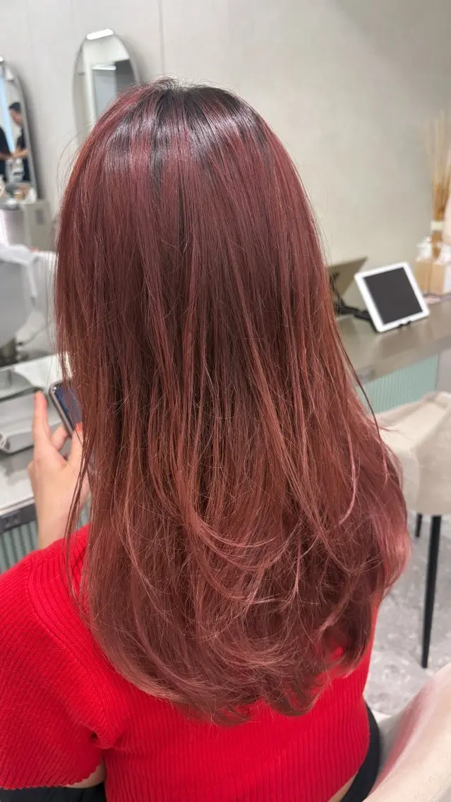 セミロング 韓国風ヘア レイヤーカット カット Yuta✂︎ 韓国レイヤー🪽のヘアスタイル