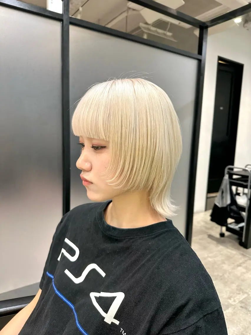 ショート カラー ブロンド ホワイトブロンド 似合わせ特化美容師 梅田/KOUTAのヘアスタイル