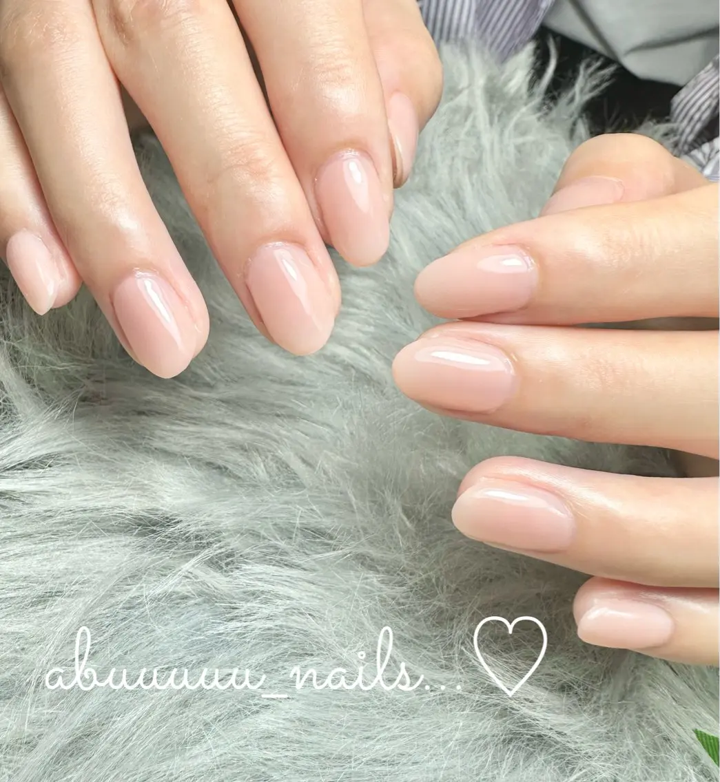 ネイル オフィスネイル ワンカラーネイル abuuuuu nailsのネイルデザイン