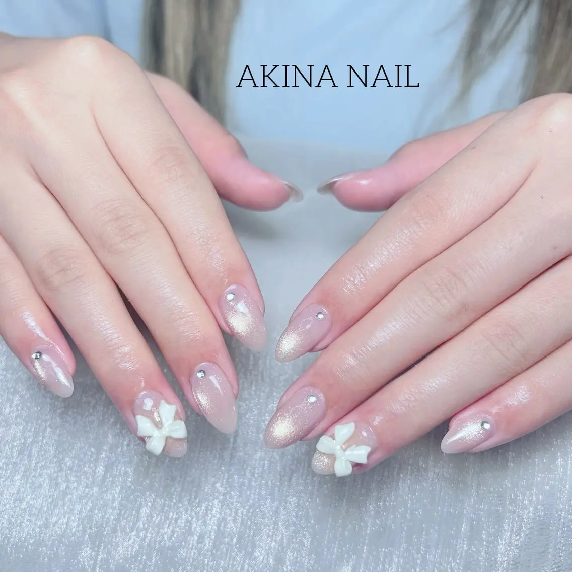 セミロング ハンドネイル Akina Nail 亀戸のネイルデザイン