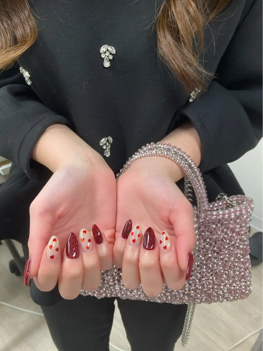 ネイル ハート Lianネイル 寛子Lianのネイルデザイン