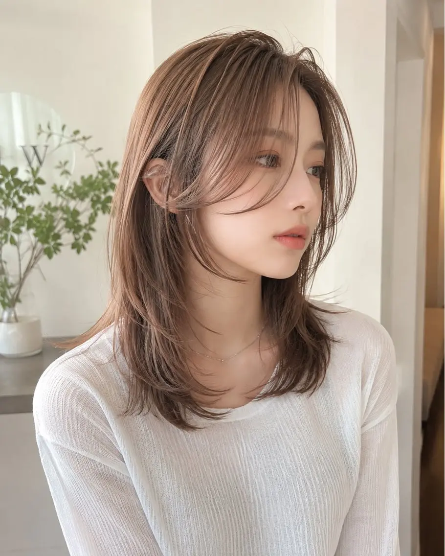 セミロング トリートメント 顔周りの似合わせ特化 井手麻梨栄のヘアスタイル