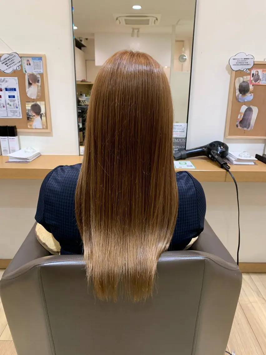 ロング カラー ベージュカラー ブリーチ ブリーチなしカラー ヘアカラー 🫧似合わせ カラー /縮毛矯正🎀みずきのヘアスタイル