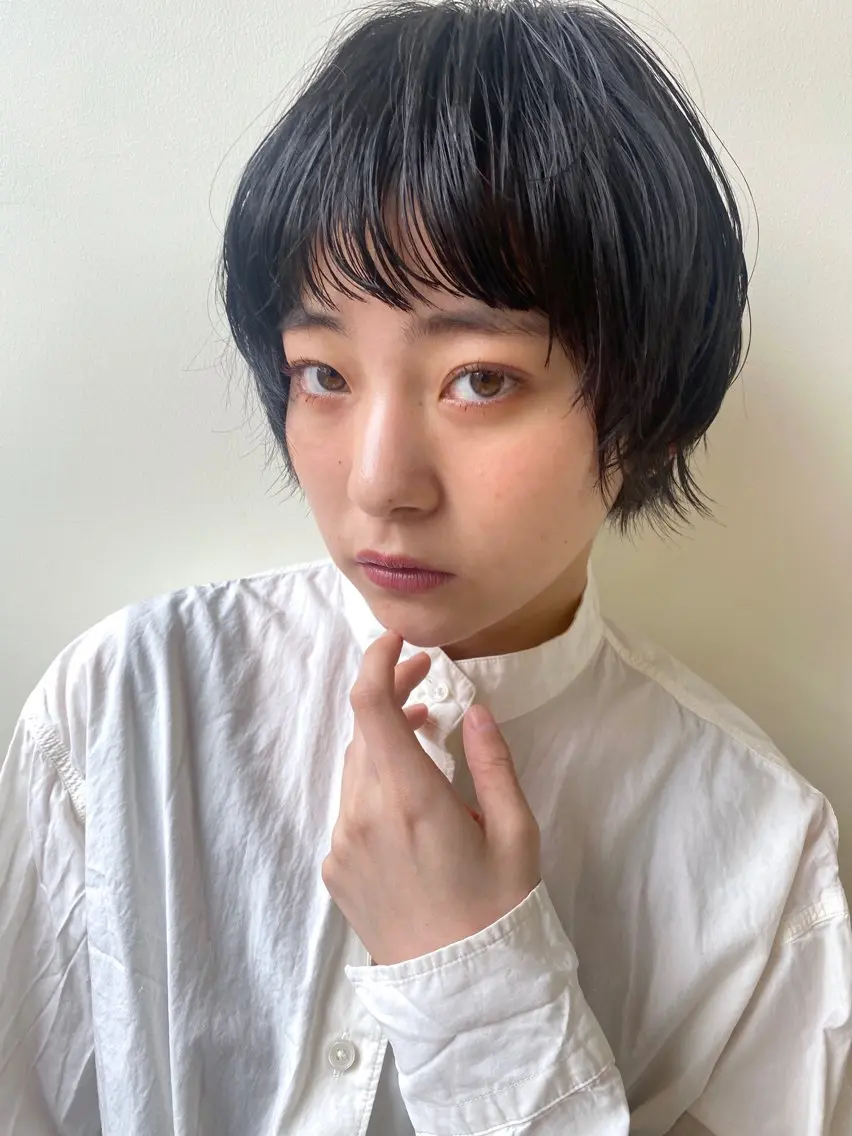 ショート カラー パーマ ヘアアレンジ くびれレイヤー/艶 カラー　MADOKAのヘアスタイル
