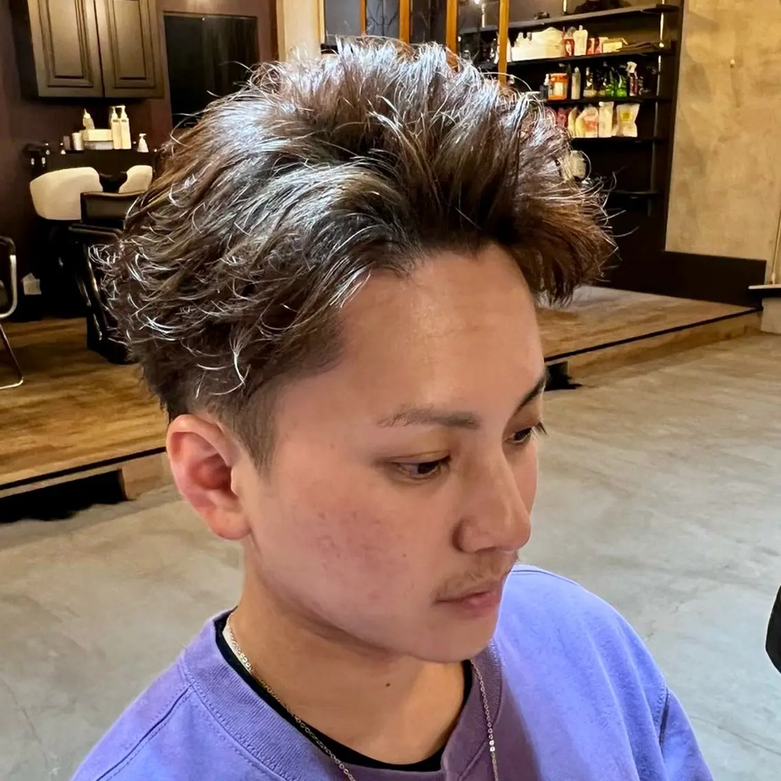 ショート メンズ シャドウ ツイスパ ニュアンスおがたのヘアスタイル