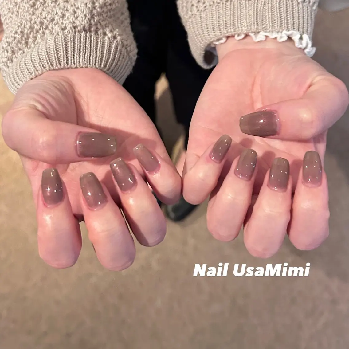 ネイル ジェルネイル ラメ(グリッター) 持ち込み ワンカラーネイル パラジェル 本町ネイルNail UsaMimiのネイルデザイン