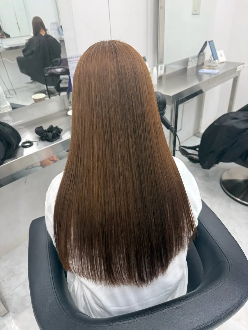 ロング カラー カット ヘアカラー トリートメント 中韓レイヤー/ ブラウン🤎はやとのヘアスタイル