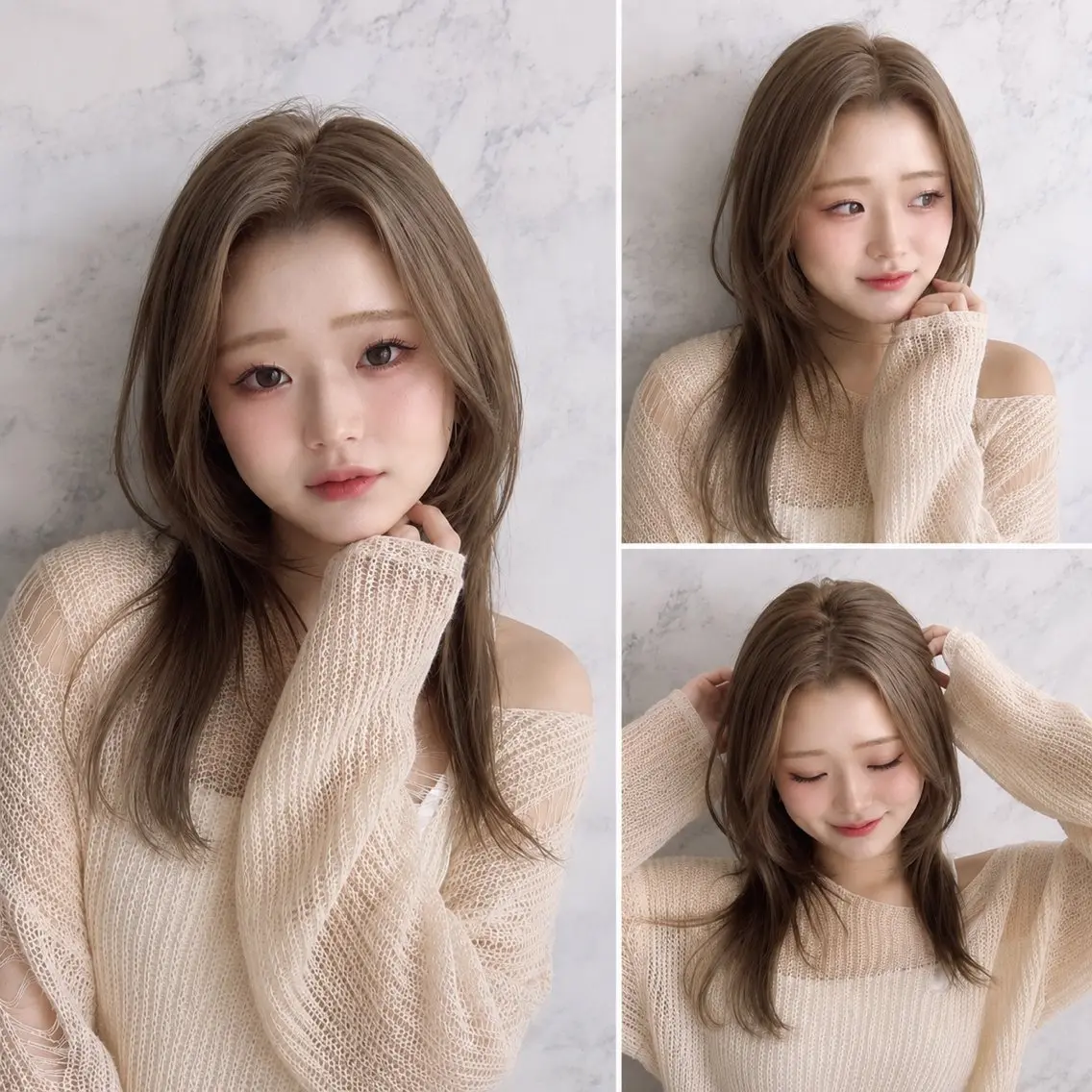 セミロング カット ヘアカラー トリートメント 池田偲乃/上尾🐰 レイヤー/艶カラーのヘアスタイル