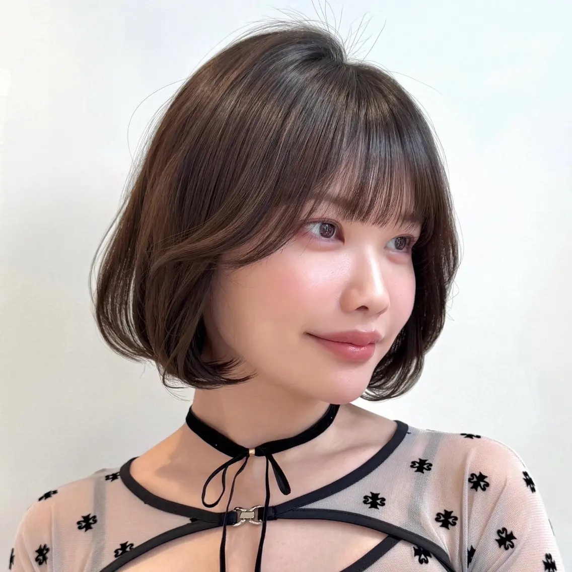 ショート カット ヘアカラー 縮毛矯正 トリートメント 韓国/くびれミディ/ ボブレイヤー/千純のヘアスタイル