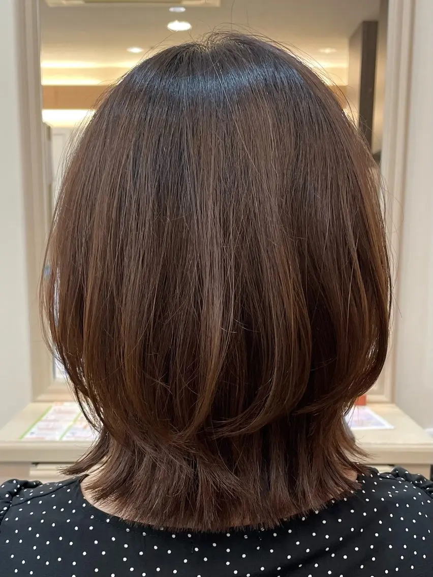 ミディアム カット ヘアカラー sawa tamaeのヘアスタイル