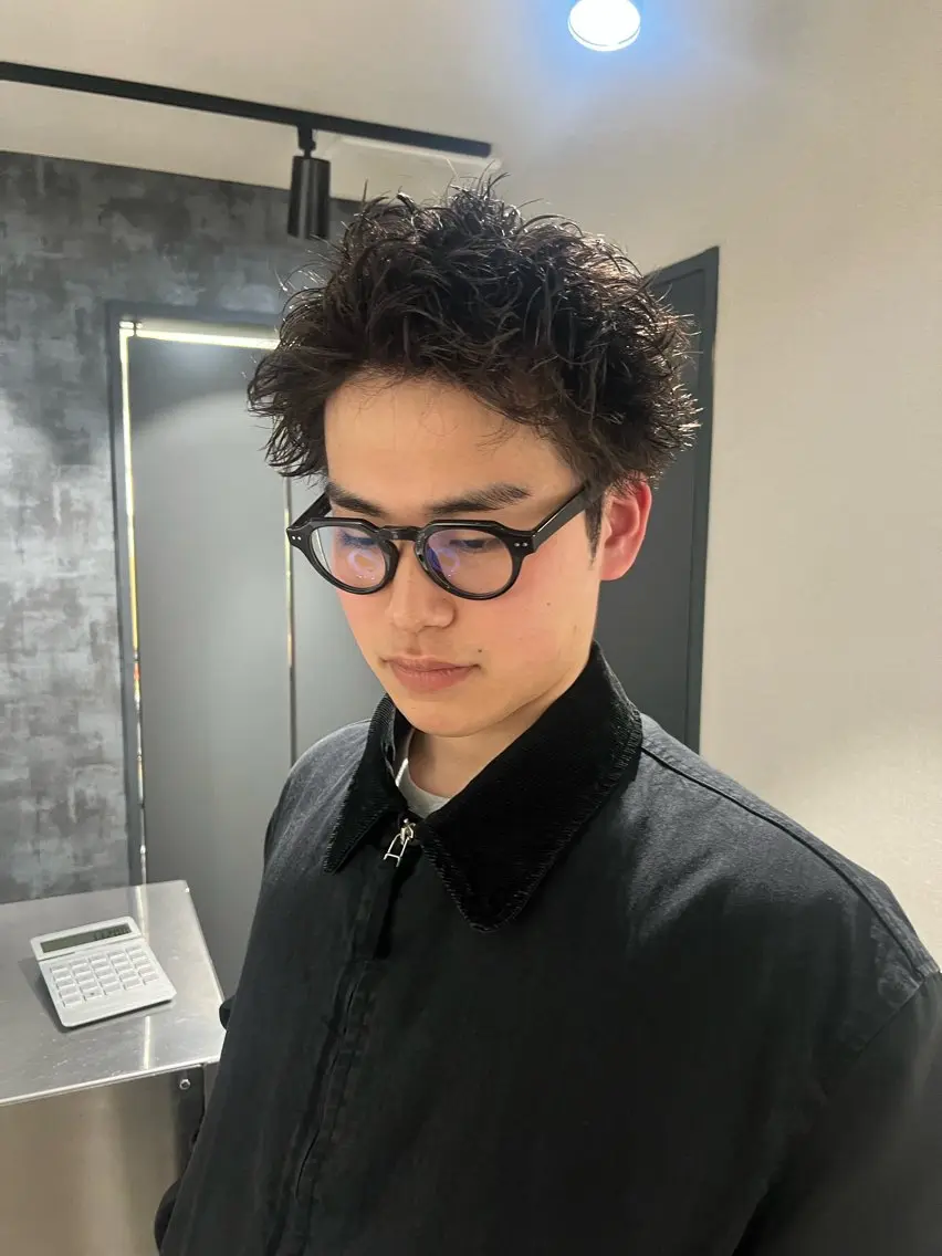 ショート パーマ メンズ スパイキーショート ショートヘア ⚡️ショート特化⚡️ ATARUのヘアスタイル