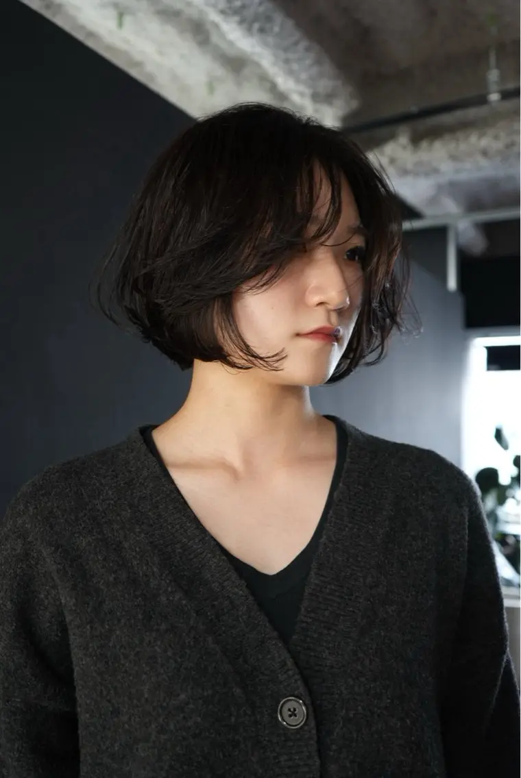 ショート パーマ ショートヘア ニュアンスパーマ カット パーマ トリートメント 新宿/ブリーチ /パーマ/戸羽のヘアスタイル