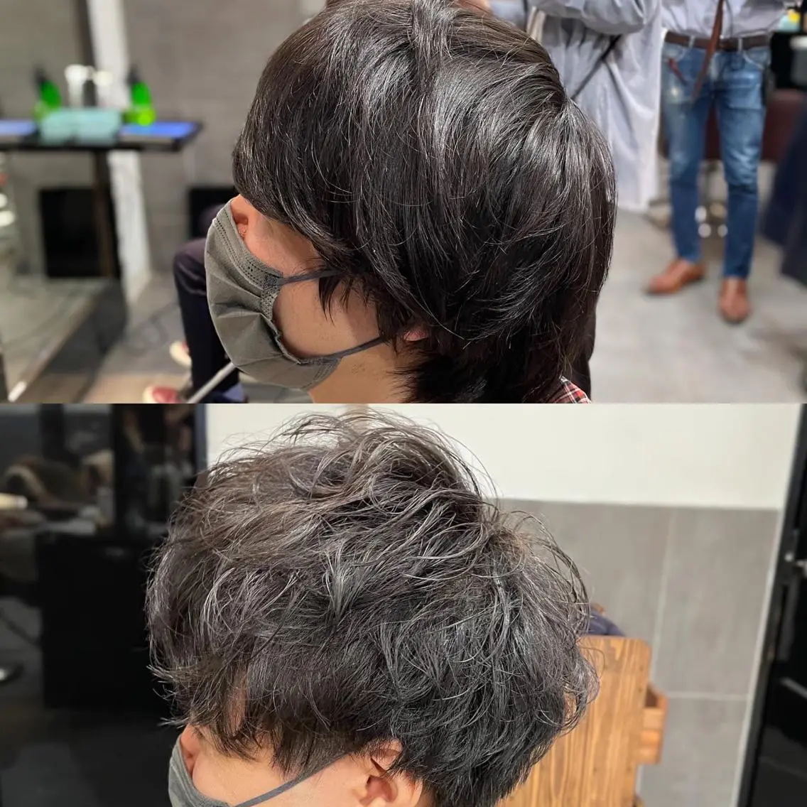 ショート カラー パーマ ヘアアレンジ メンズ 新宿御苑前/ボブ 髪質改善Ryuseiのヘアスタイル