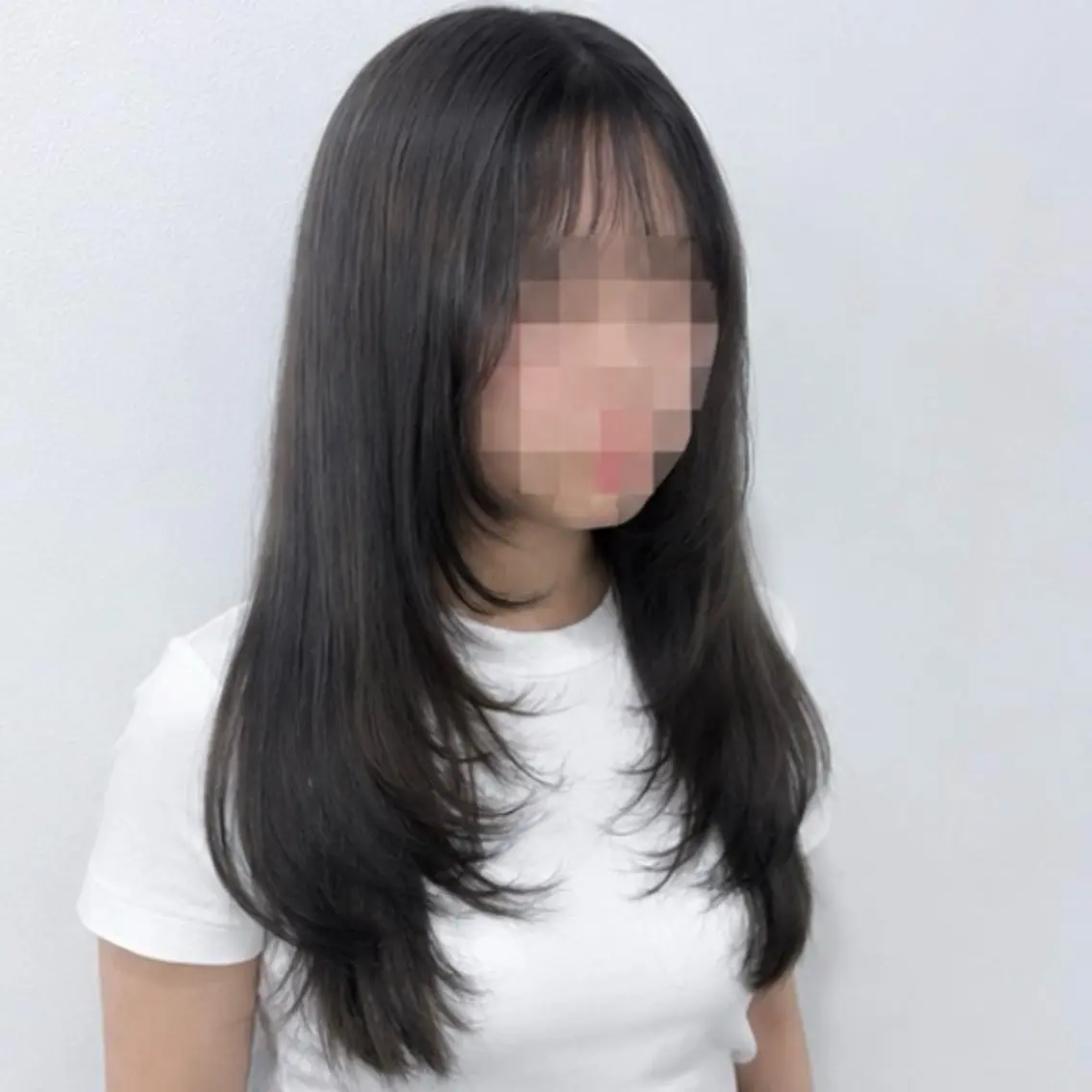 ロング カット 川元 春奈のヘアスタイル