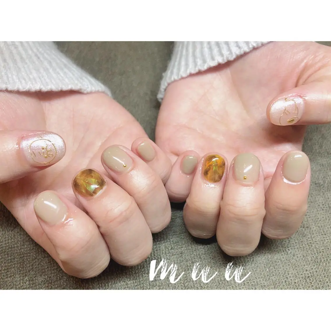 ネイル ストーンネイル muu nailのネイルデザイン