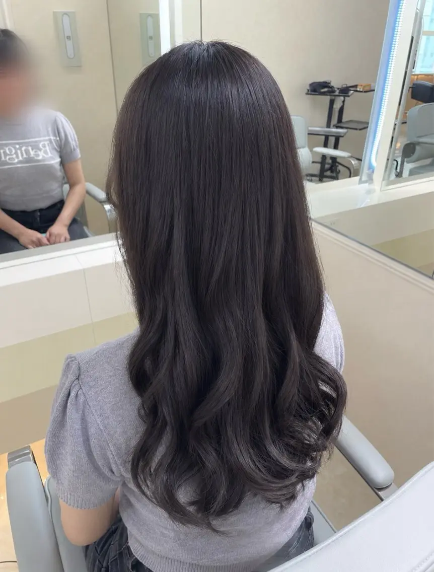 ロング カラー アッシュ 透明感カラー ヘアカラー 齋藤 ゆず🐹🤎のヘアスタイル