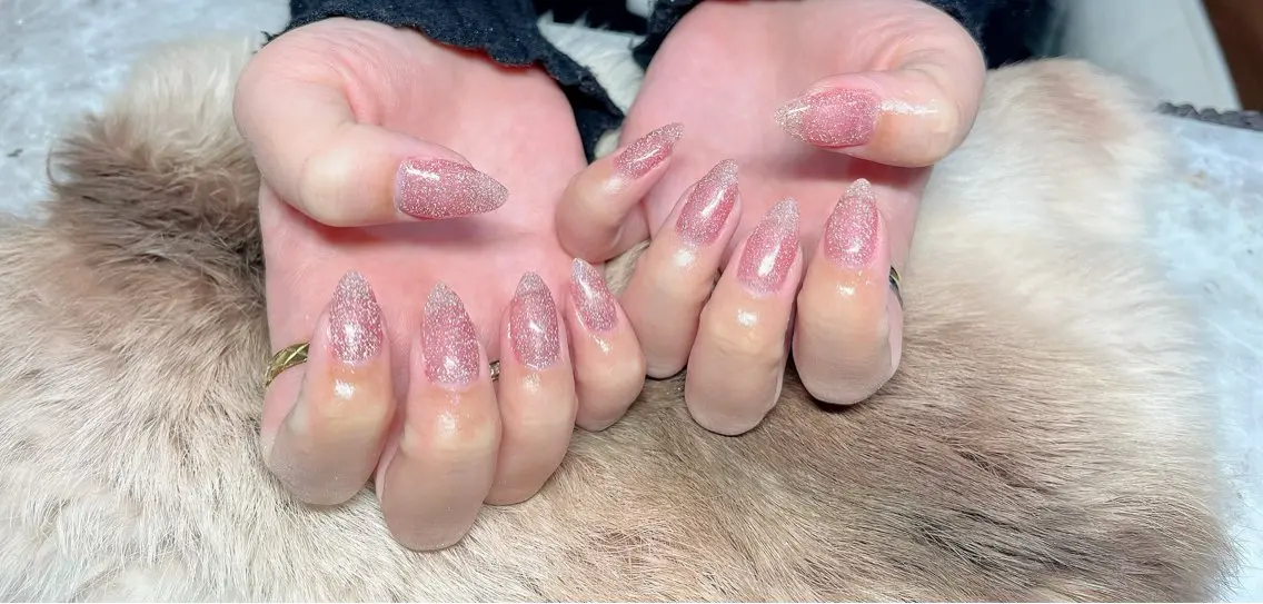 ネイル フラッシュネイル ピンク ハンドネイル Nail ecxia ／Reikaのネイルデザイン