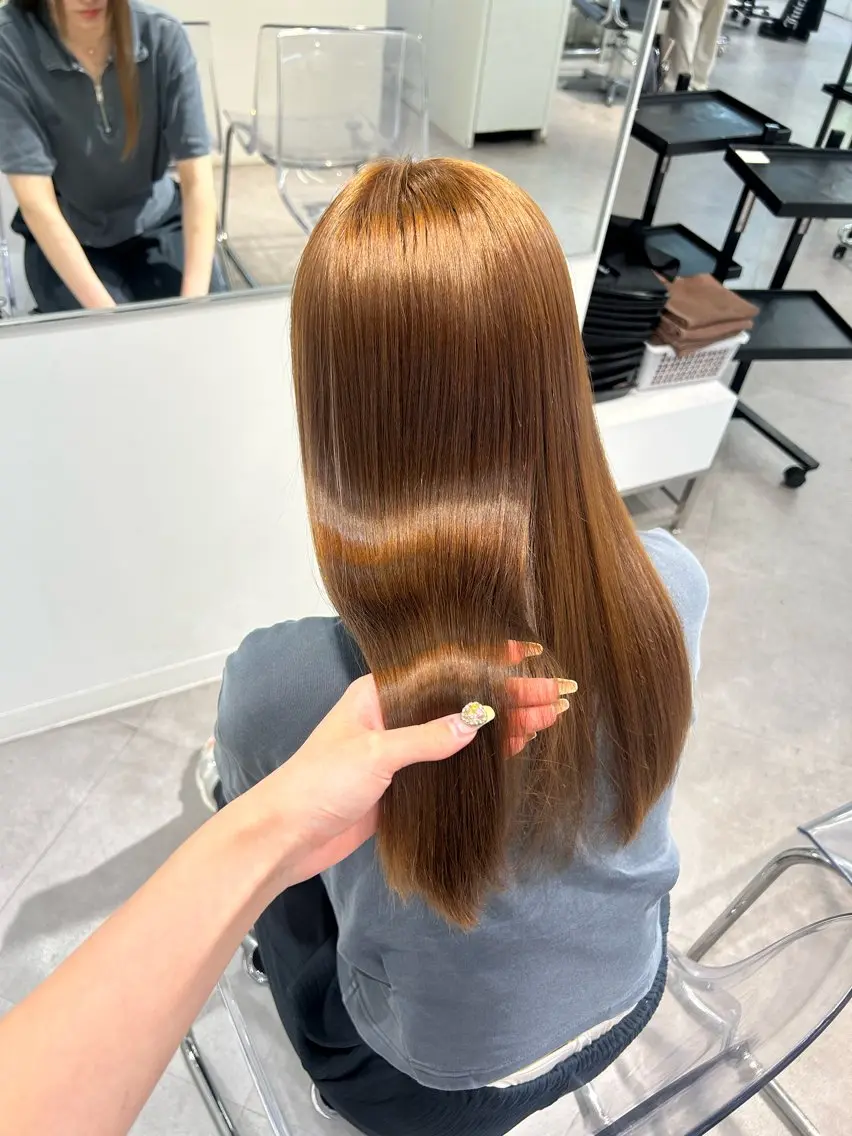 ミディアム カラー ケアカラー ヘアカラー 🤍YUKI 韓国 艶髪 🤍のヘアスタイル