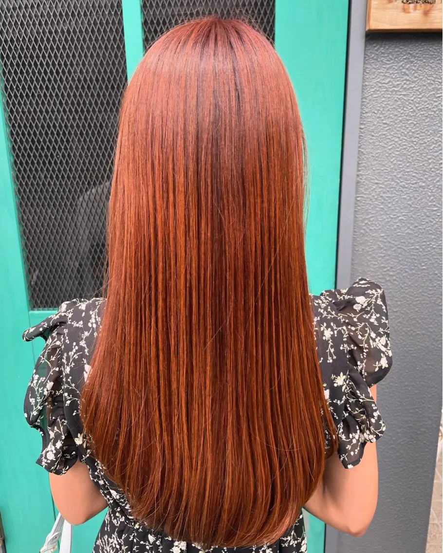 ロング ヘアカラー トリートメント 今雪 聡美のヘアスタイル