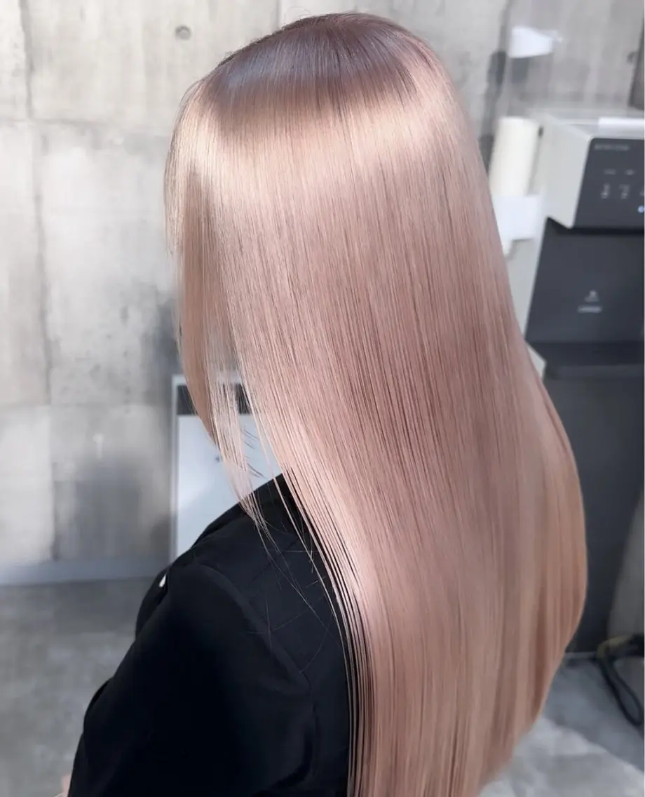 セミロング カット 縮毛矯正 トリートメント Maisonレイヤー ハッシュカット/三宮のヘアスタイル