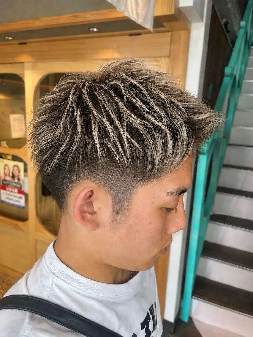 【メンズ専用】カット×デザインカラー(#メッシュ#インナーカラー)の写真