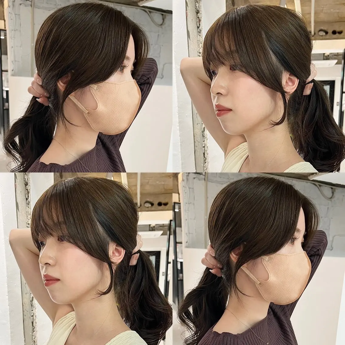 ロング カラー くびれヘア 顔周りカット 韓国風ヘア 阿部 瑠斗のヘアスタイル