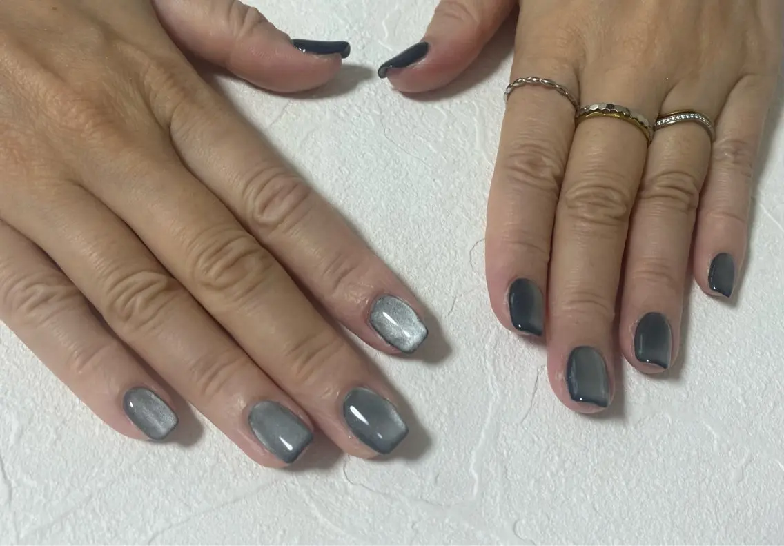 ネイル オーロラネイル フットネイル フレンチネイル ジェルネイル 韓国ネイル ハンドネイル kiki nail たまプラーザのネイルデザイン