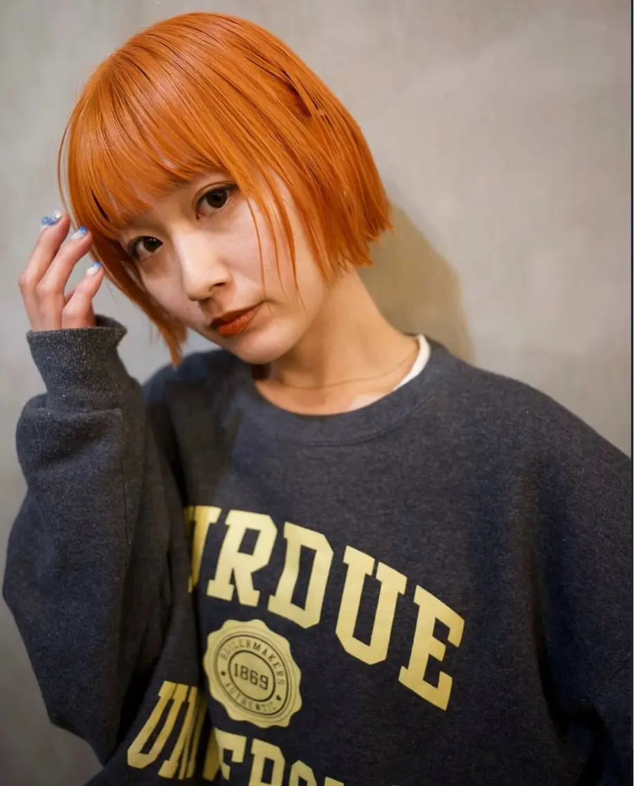 ショート カラー ヘアカラー トリートメント カットモデル あきとのヘアスタイル