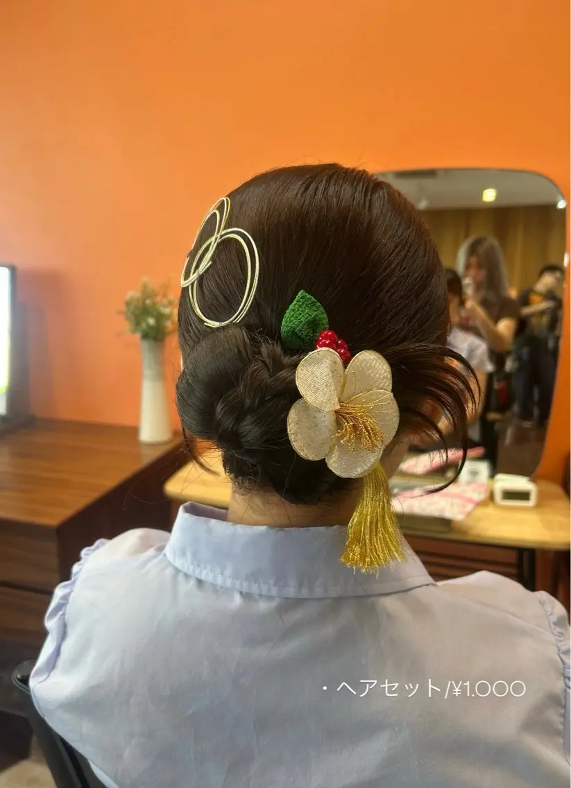 ミディアム ヘアアレンジ 着物ヘア ボブ ヘアセット 佐藤光華/JANU /カラーモデルのヘアスタイル
