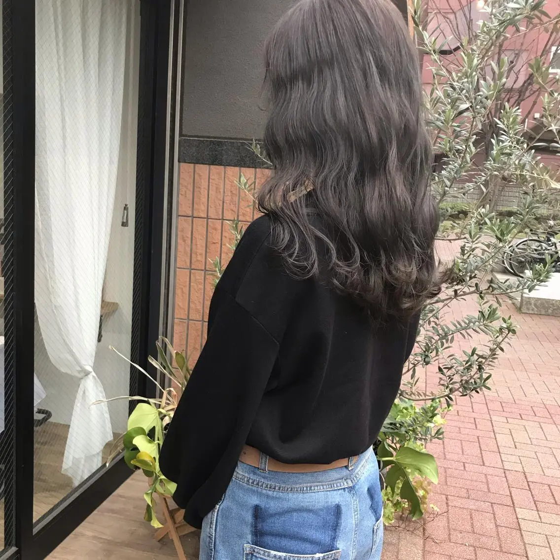 ロング カラー ブルーカラー ブルージュ ネイビーカラー ヘアカラー トリートメント レイヤー/顔周り /AKARIのヘアスタイル