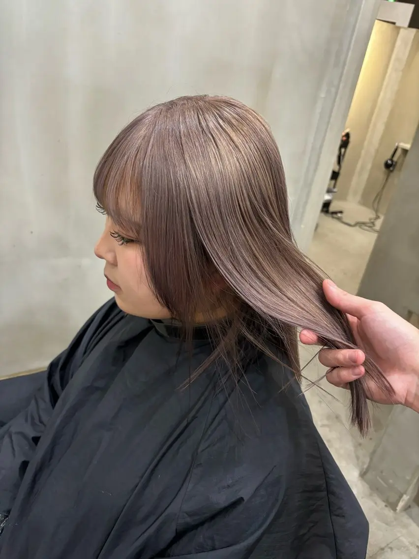ミディアム カラー ベージュカラー ブリーチ ヘアカラー 中園康 /カラー/ブリーチのヘアスタイル