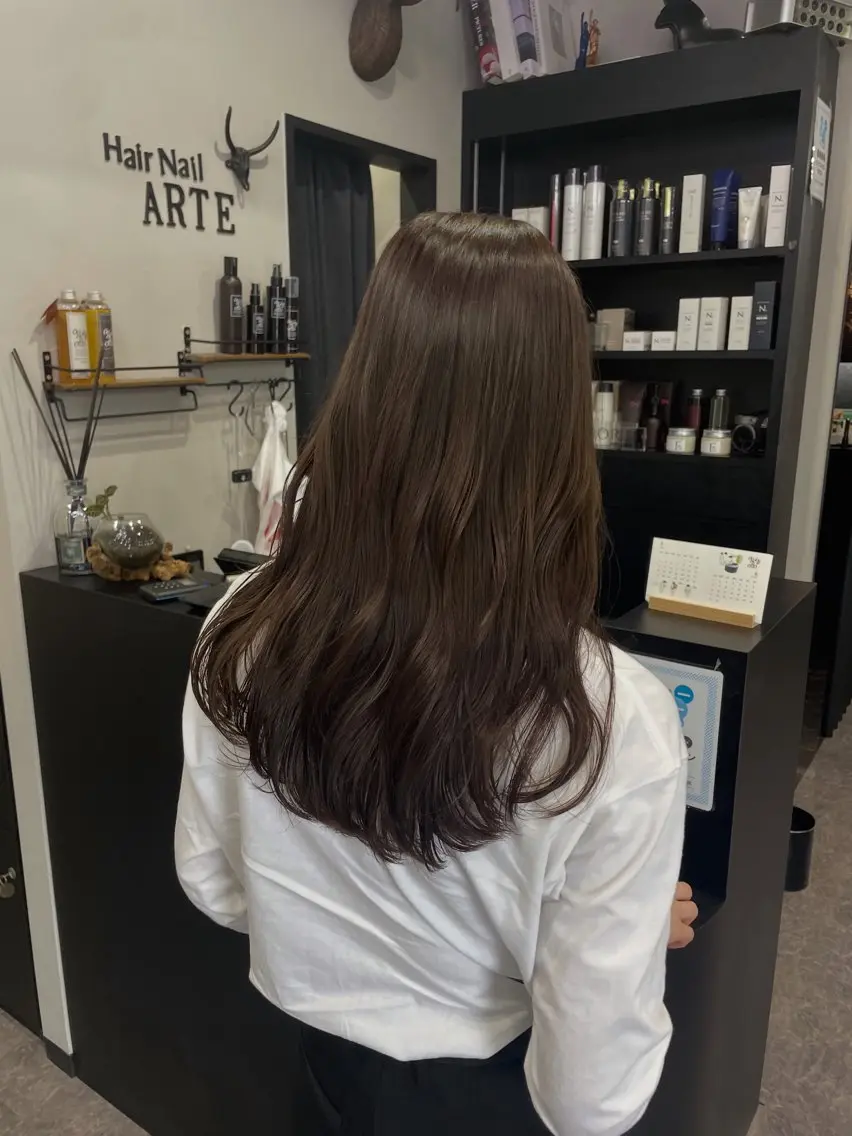 ロング カット 友滝 真菜美のヘアスタイル
