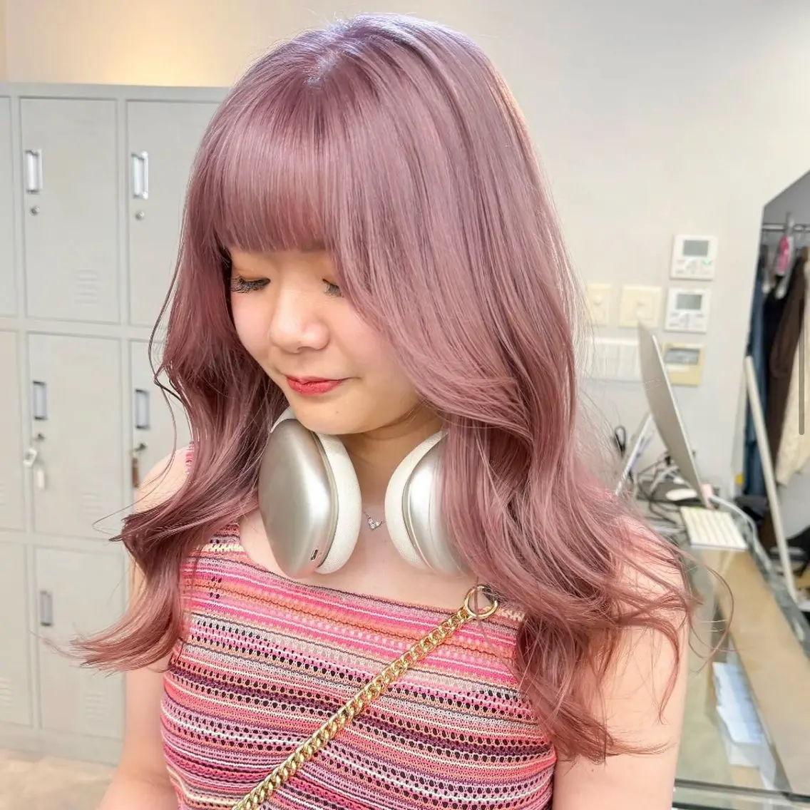 セミロング ヘアカラー ハイトーン/ MANA♡のヘアスタイル