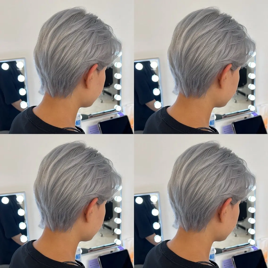 ショート カラー シルバー ホワイトシルバー カット ヘアカラー トリートメント ✨レイヤー/髪質改善 /縮毛矯正✨ナカムラのヘアスタイル