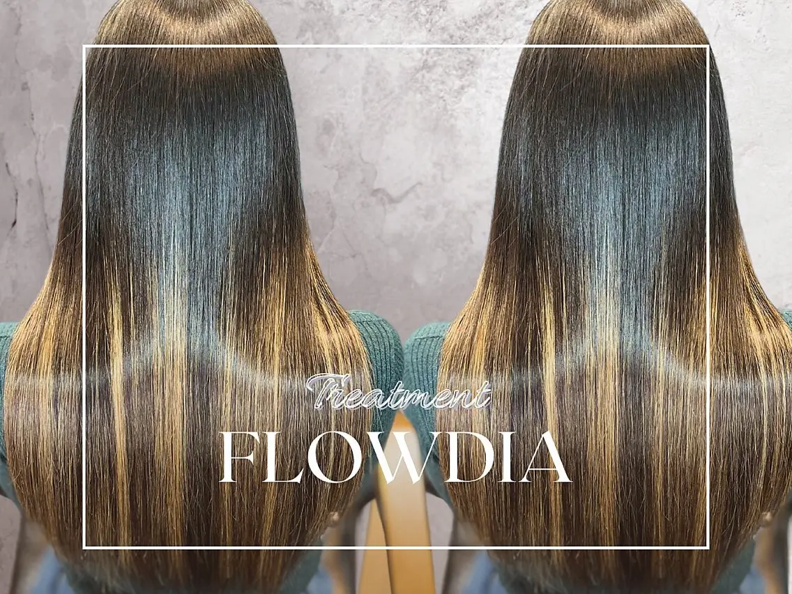【美髪・体感】カット+縮毛矯正+酸熱FLOWDIAトリートメントの写真