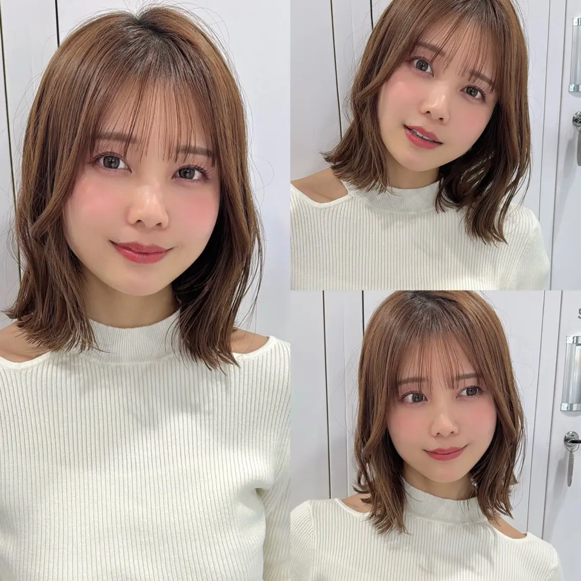 ミディアム カラー ボブ カット ヘアカラー トリートメント ボブ/レイヤー /植原健太のヘアスタイル