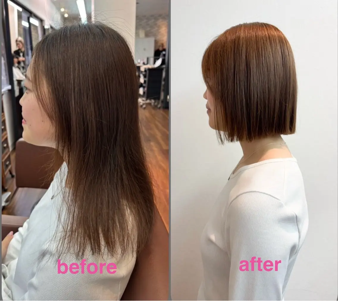 ショート カラー 切りっぱなしボブ ブラウンカラー 透明感カラー ナチュラルブラウン ボブ 宮津 未来のヘアスタイル