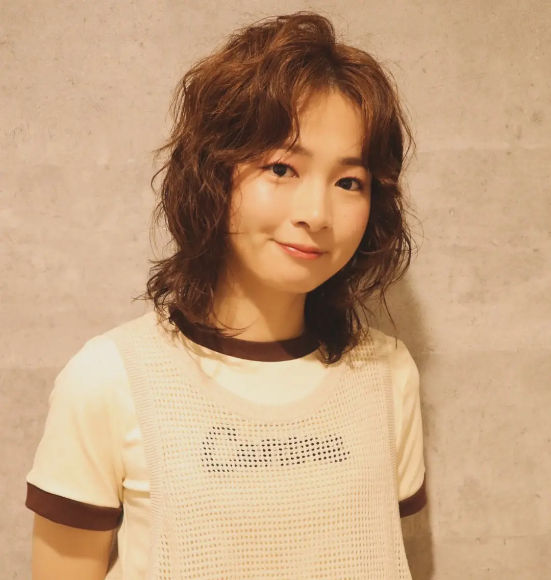 セミロング パーマ カット パーマ パーマモデル募集中 渥美翔人のヘアスタイル