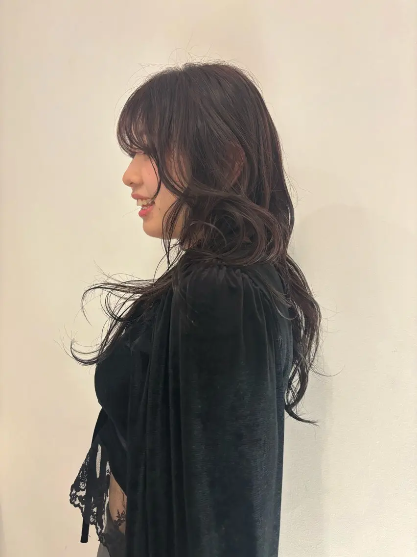 ロング カラー ラベンダーカラー ひいろ パーマ/カットモデルのヘアスタイル