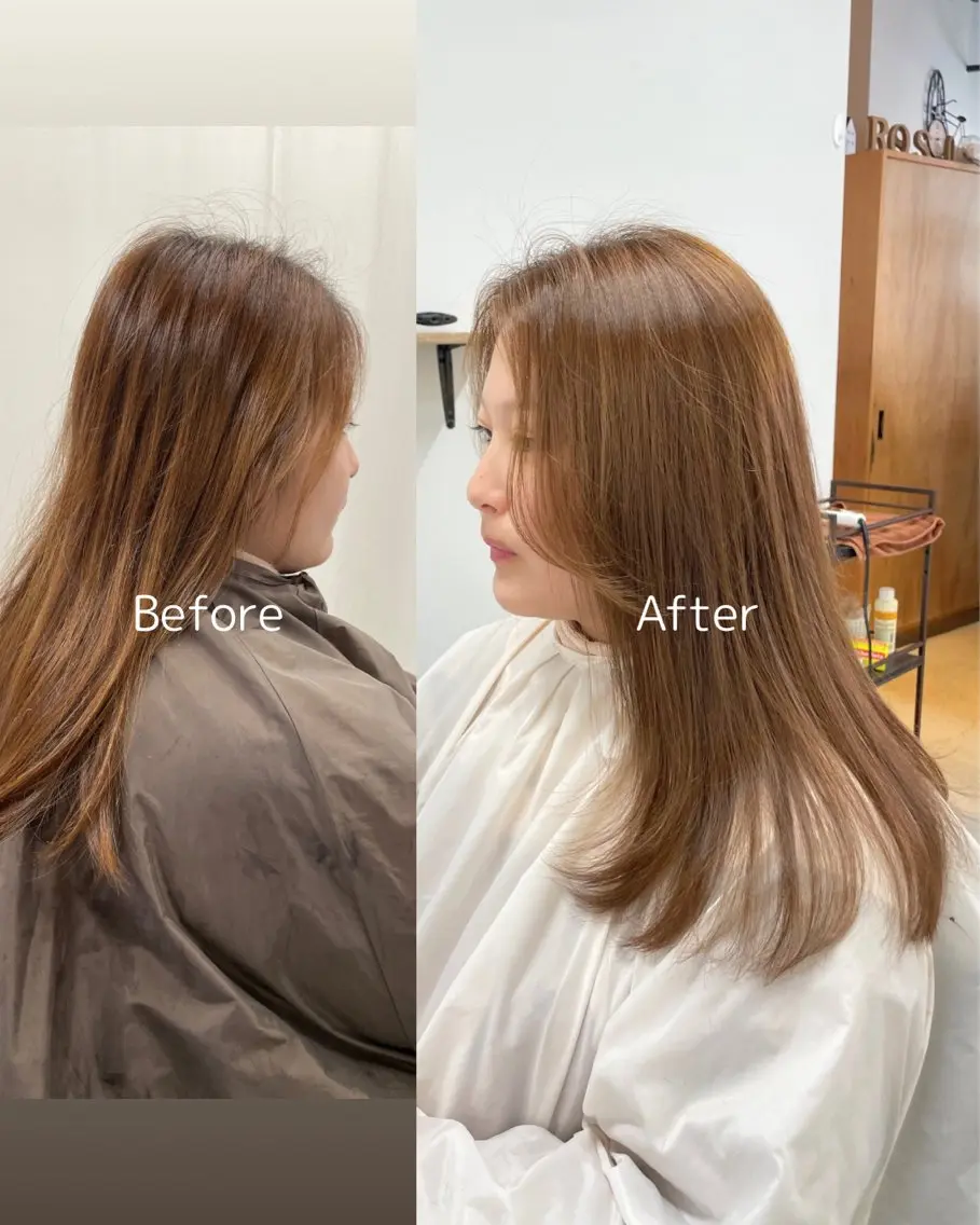 ロング カラー 顔周りカット レイヤーカット 関根 萌花のヘアスタイル