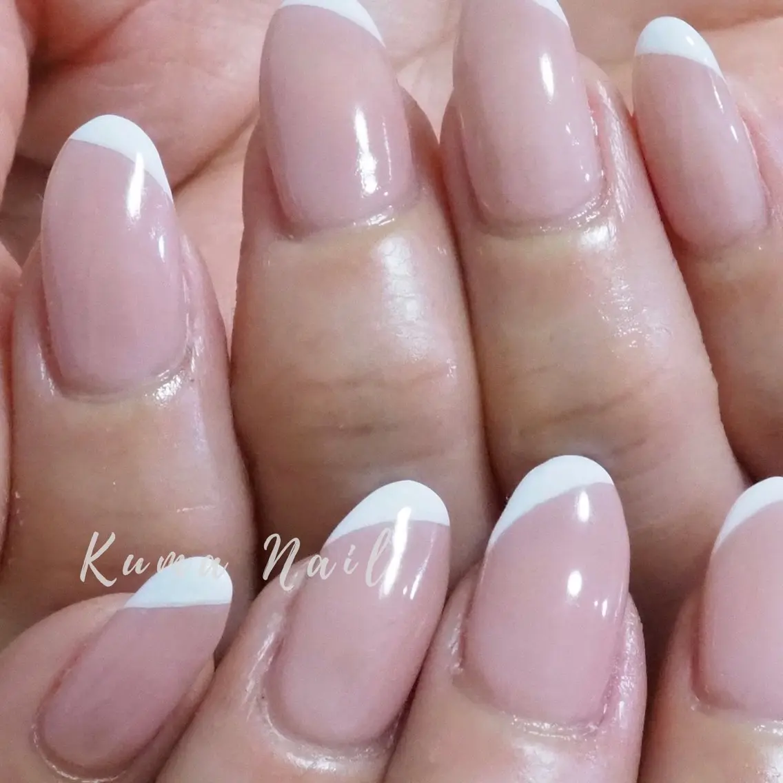 ネイル フレンチネイル シンプルネイル ハンドネイル 藤が丘ネイル Kuma Nailのネイルデザイン