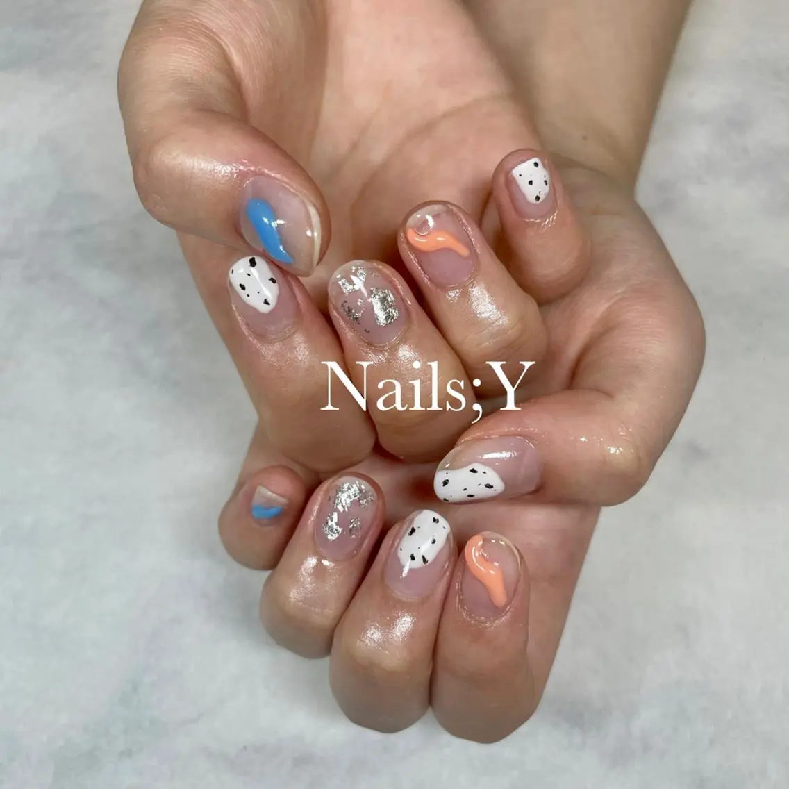 ネイル クリアネイル ぷっくりネイル ハンドネイル yo koのネイルデザイン