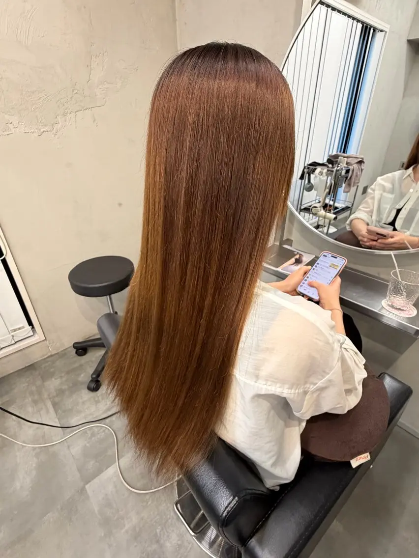 ロング 縮毛矯正 トリートメント three_ ナオキのヘアスタイル
