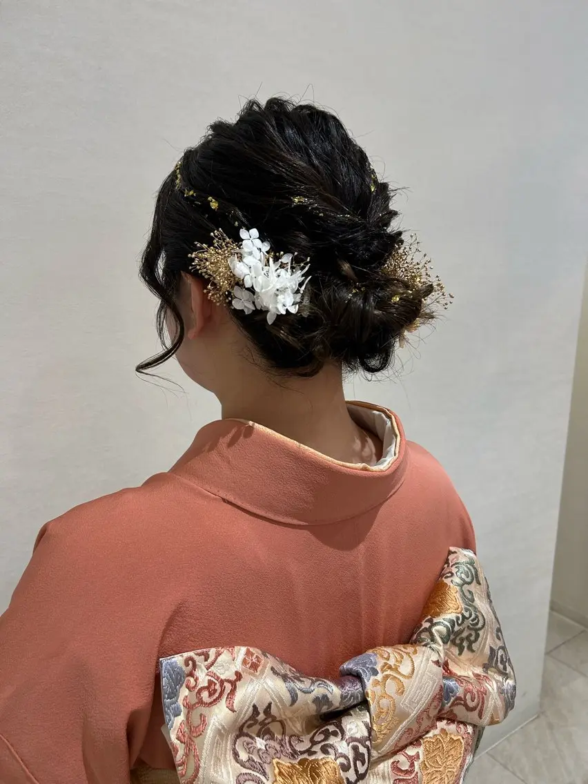 ヘアアレンジ 着物ヘア 横田 まおのヘアスタイル