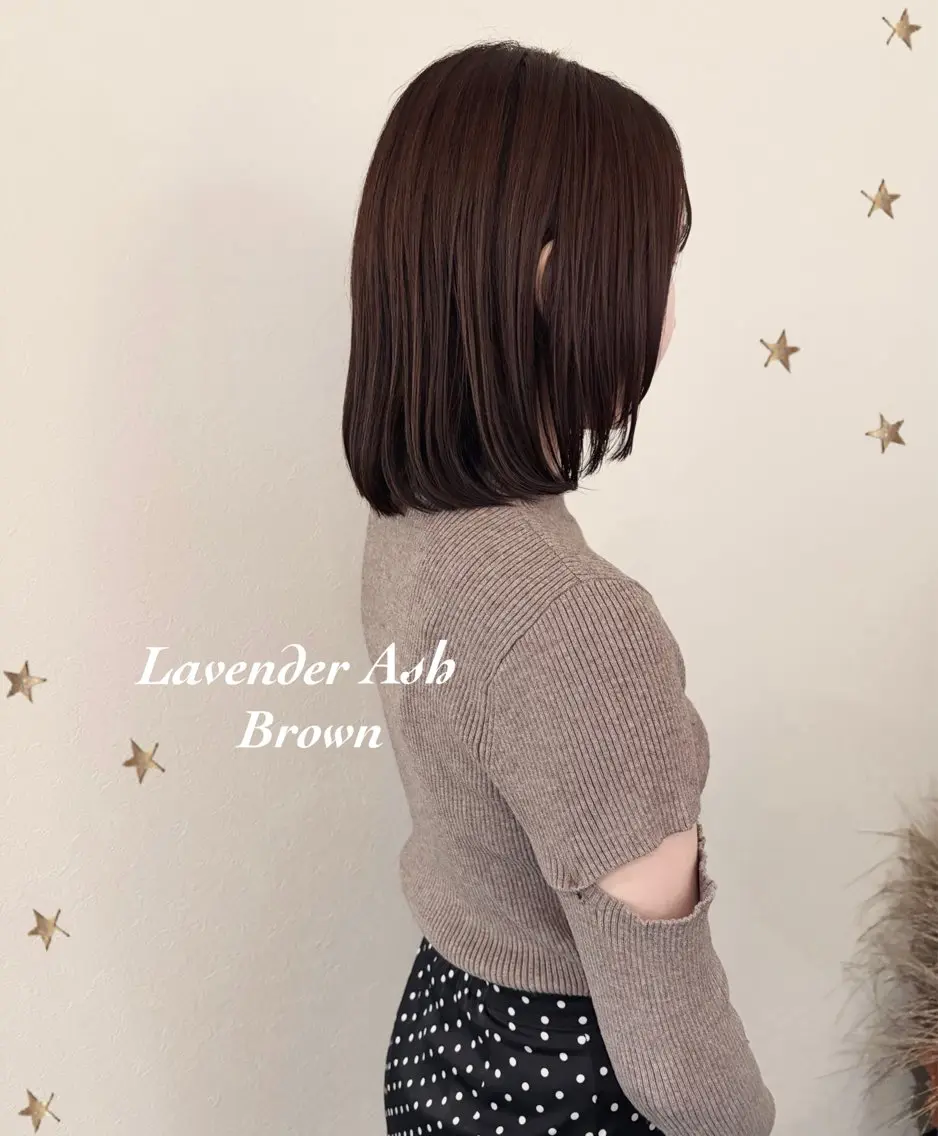 ミディアム カラー カット ヘアカラー 市川 千夏のヘアスタイル