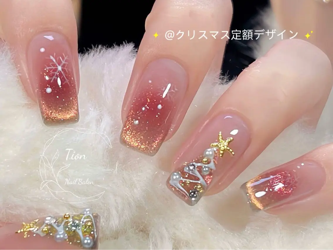 ネイル チークネイル 長さ出し フットネイル フレンチネイル ジェルネイル Nailsalon Tion 川崎店のネイルデザイン