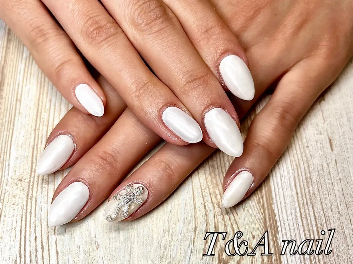 ネイル 長さ出し ジェルネイル ワンカラーネイル スカルプネイル シンプルネイル T&A nailのネイルデザイン