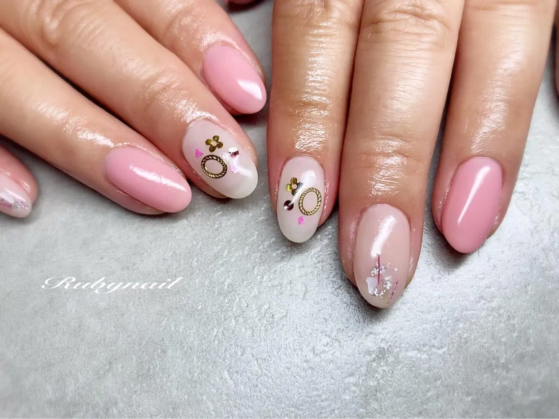 ネイル シンプルネイル プライベートサロン Rubynailのネイルデザイン