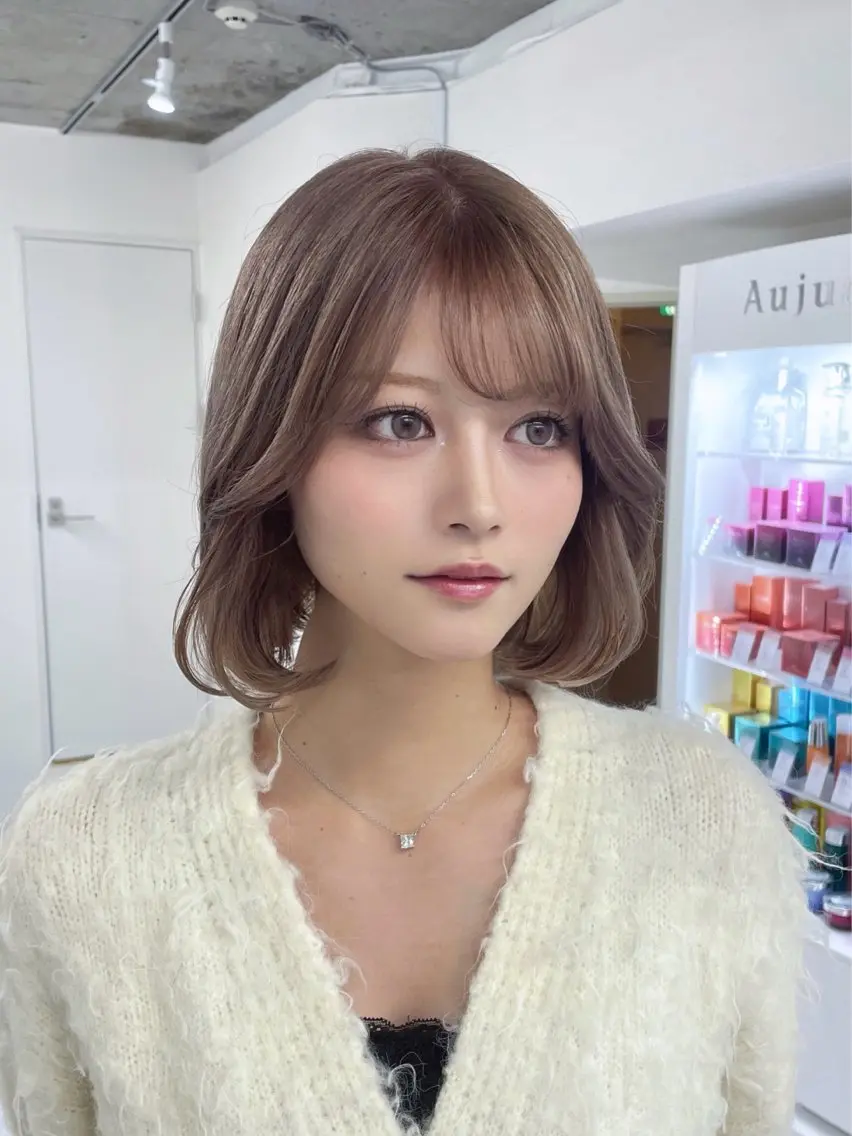 ミディアム ボブ 🦋韓国hair🦋 エクステ店長sakiのヘアスタイル